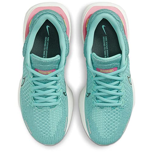 Nike Women's ZoomX Invincible Run FK 2 (Washed Teal/Pink Prime/Barely, us_Footwear_Size_System, Adult, Women, Numeric, Medium, Numeric_8_Point_5)