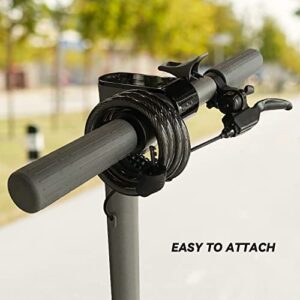 LEQISMART Scooter Lock for A8 Electric Scooter Adults, Bike Lock with 4 Digit Resettable Combination, 4 FEET Long with 1/2 in Diameter