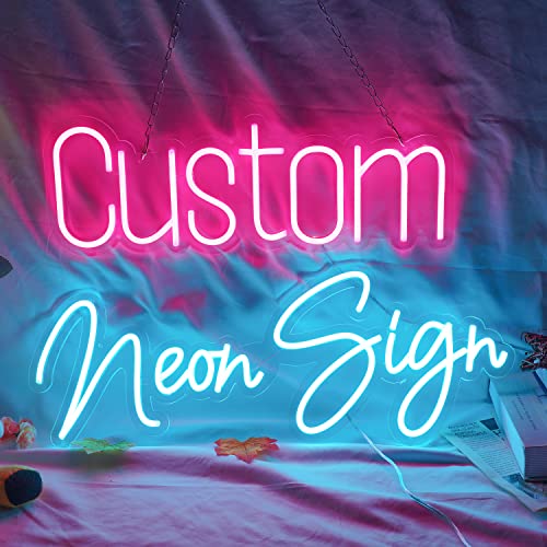 Custom Neon Signs, Neon Sign Customizable for Wall Decor, Personalized Neon Sign for Wedding Birthday Party Bedroom Bar Salon Shop Business Logo Neon Name Signs