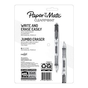 Paper Mate Clearpoint Mechanical Pencils, HB #2 Lead (0.7mm), Assorted Barrel Colors, 6 Count