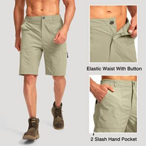 Viodia Men's Hiking Cargo Shorts with 6 Pockets Quick Dry Lightweight Stretch Shorts for Men Outdoor Fishing Golf Shorts