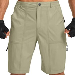 Viodia Men's Hiking Cargo Shorts with 6 Pockets Quick Dry Lightweight Stretch Shorts for Men Outdoor Fishing Golf Shorts