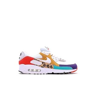 Nike Women's W Air Max 90 Se Running Shoe, White/Light Curry/Habanero Red/White, 5 UK (7 US)