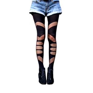 millennials in motion y2k patterned tights sheer stockings apocalyptic alt dark fairy grunge goth lolita (one size, cyberpunk)