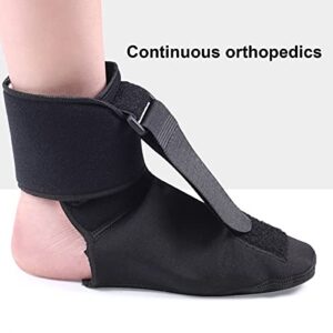 Ymiko Plantar Fasciitis Night Splint, Foot Drop Orthotic Bracket Adjustable Elastic Dorsal Night Splint Adjustable Ankle Support For Plantar Fasciitis Heel Ankle Arch Pain Achilles Tendonitis(L)