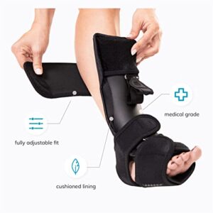 BraceAbility Plantar Fasciitis Night Splint - Dorsal Plantar Fascia Night Splint, Achilles Tendonitis Foot Brace for Plantar Fasciitis Relief, Heel Pain Sleeping Boot - Fits Men and Women (L/XL)