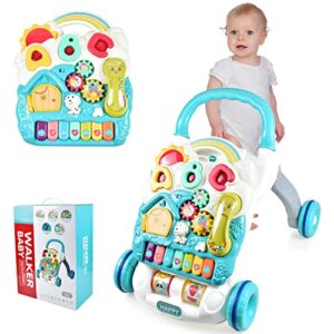 dahuniu baby sit to stand toy learn walker activity center for kids lights and sounds, fun musical table, gift for 9, 12, 18 months, 1, 2 year old.