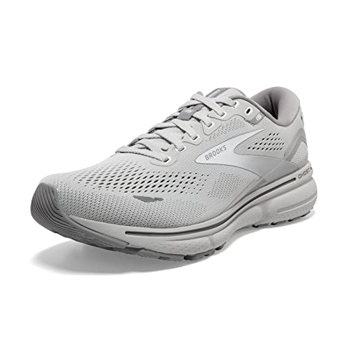 Brooks Women's Ghost 15 Neutral Running Shoe - Oyster/Alloy/White - 8.5 Medium