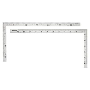 liquidraw 150 x 300 mm stainless steel l shape square ruler double sided right angle metal ruler for cutting sewing with metric & imperial measuring for engineers & architects