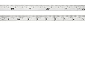 Liquidraw 150 x 300 mm Stainless Steel L Shape Square Ruler Double Sided Right Angle Metal Ruler for Cutting Sewing with Metric & Imperial Measuring for Engineers & Architects