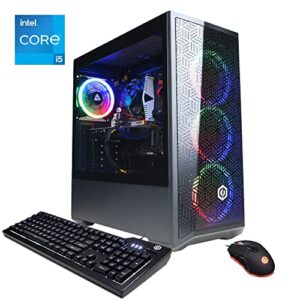 CYBERPOWERPC Gamer Xtreme VR Gaming PC, Intel Core i5-11400F 2.6GHz, GeForce RTX 3050 8GB, 8GB DDR4, 500GB PCI-E NVMe SSD, WiFi Ready & Win 11 Home (GXiVR8060A12), Black