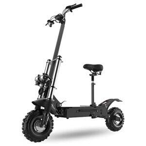 ajoosos x60 electric scooter, 60v 6000w dual motor, electric scooter adults 50 mph fast speed, 60 miles long range, hydraulic damping, 11” off-road tires, 400 lbs weight limit, electric kick scooter