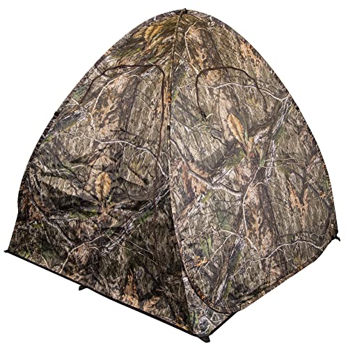 Ameristep Gunner Lightweight Durable 58" x 56" x 57" Compact Size 1-Person Capacity Portable Hunting Ground Blind - Mossy Oak DNA