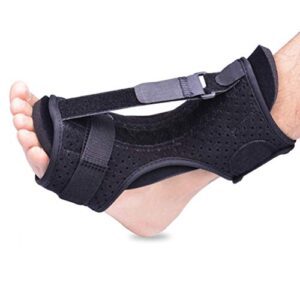 plantar fasciitis night splint, foot drop brace orthotic brace foot support adjustable foot holding strap for heel ankle arch foot pain breathable foot brace sleep support for achilles tendonitis