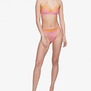 Calvin Klein Women's CK One Sheer Pride High Waist Tanga, Orange Juice, Large