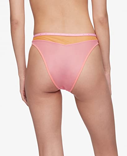 Calvin Klein Women's CK One Sheer Pride High Waist Tanga, Orange Juice, Large