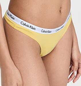 Calvin Klein Underwear Women's Carousel Thong Pack, Lime/White/Grey Heather-925, XS