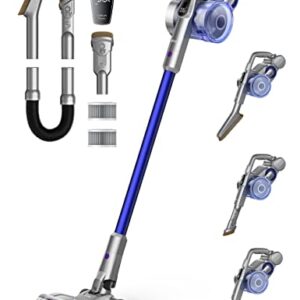 Dreo Cordless Vacuum Cleaner, 25kPa 550W Strong Suction, 3000mAh Detachable Battery, Up to 60 Mins, Handheld/Stick Vacuum with Auto Detect, Tools for Pet Hair, Car, Carpets, Hard Floors, PowerLeap