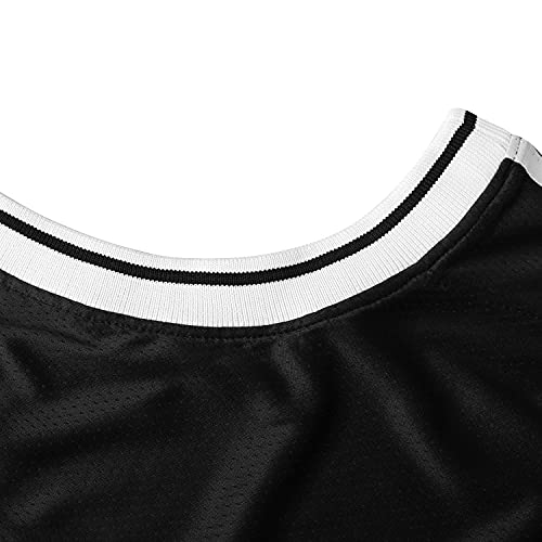 MESOSPERO Blank Basketball Jersey Reversible Men's Mesh Athletic Sports Shirts Training Practice S-3XL (XX-Large, Black)