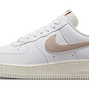 Nike Women's AIR Force 1 '07 Next Nature Shoes, White/Boarder Blue/Citron Tint/Pink Oxford, 8