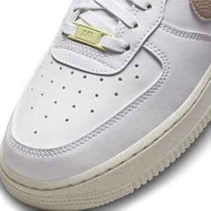 Nike Women's AIR Force 1 '07 Next Nature Shoes, White/Boarder Blue/Citron Tint/Pink Oxford, 8