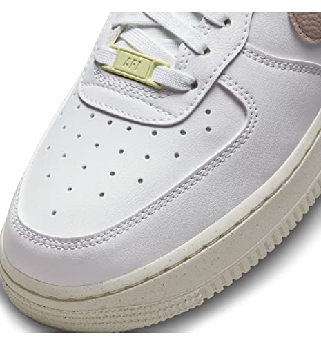 Nike Women's AIR Force 1 '07 Next Nature Shoes, White/Boarder Blue/Citron Tint/Pink Oxford, 8