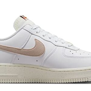 Nike Women's AIR Force 1 '07 Next Nature Shoes, White/Boarder Blue/Citron Tint/Pink Oxford, 8