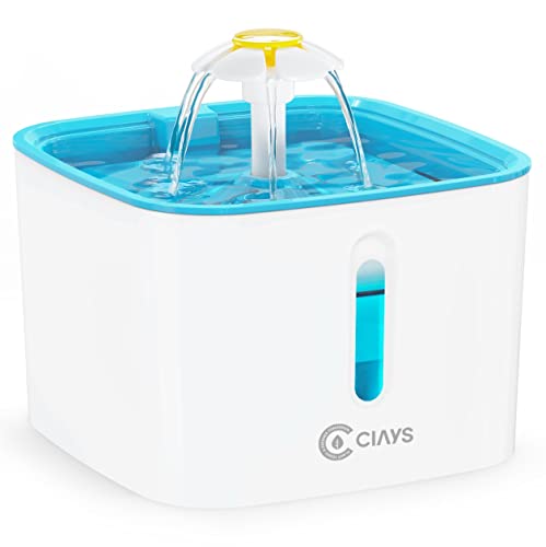 Ciays Cat Water Fountain - Automatic Pet 84oz/2.5L Water Dispenser with 3 Replacement Filters for Dogs, Multiple Pets