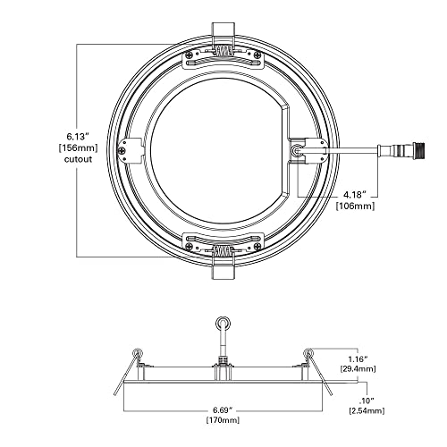 HALO HLBPH6099FS1EMWR Canless Recessed Downlight w/Remote Driver/Junction Box Integrated LED Kit HLBPH Selectable 2700K, 3000K, 3500K, 4000K, 5000K CCT New Construction 6 inch White