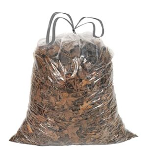 aluf plastics 39 gallon 1.0 mil clear drawstring trash bags - 33" x 40" - pack of 70 - for lawn & leaf