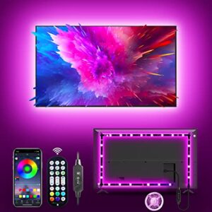 MATICOD LED 9.84ft RGB Strip Lights for TV Behind, USB for 32-43in TV, Bluetooth APP Remote Control Music Sync TV Backlight for Gaming Room