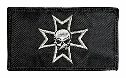 Almost SGT Warhammer 40K Black Templars Patch Black/White - Funny Tactical Military Morale Embroidered Patch Hook Fastener Backing