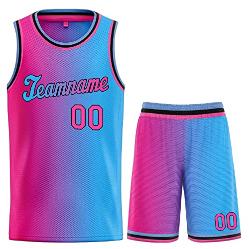 Custom Men Youth Basketball Jersey Shorts Uniform 90S Hip Hop Stitched or Printed Name Number Sportswear