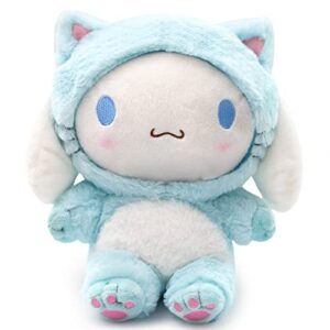 cinnamoroll plush doll 8", super lovely kitty my melo anime plush figure toy, cute stuffed animal pillow, perfect cartoon theme party favor for girls boys children fans birthday easter gift, blue