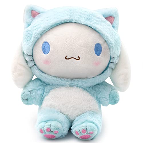 Cinnamoroll Plush Doll 8", Super Lovely Kitty My Melo Anime Plush Figure Toy, Cute Stuffed Animal Pillow, Perfect Cartoon Theme Party Favor for Girls Boys Children Fans Birthday Easter Gift, Blue