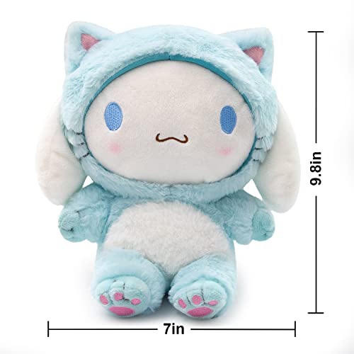 Cinnamoroll Plush Doll 8", Super Lovely Kitty My Melo Anime Plush Figure Toy, Cute Stuffed Animal Pillow, Perfect Cartoon Theme Party Favor for Girls Boys Children Fans Birthday Easter Gift, Blue