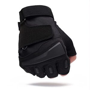 nicegurden men's fingerless breathable workout gloves tactical combat shooting motorcycle weight lifting gloves (m)