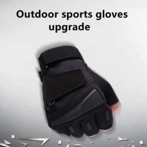 NICEGURDEN Men's Fingerless Breathable Workout Gloves Tactical Combat Shooting Motorcycle Weight Lifting Gloves (M)