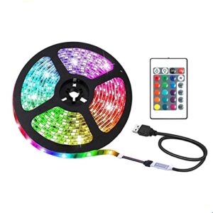 KPUPE RGB Cuttable LED Strip Lights, USB Powered, SMD 5050 Flexible LED Lights for TV Backlight, Decoration(1m/3.28ft)