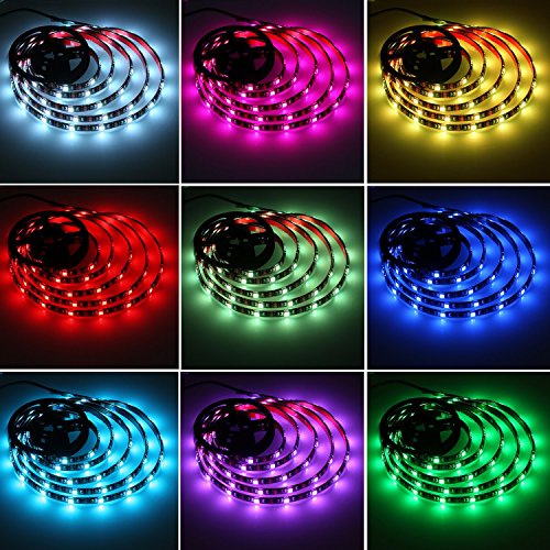 KPUPE RGB Cuttable LED Strip Lights, USB Powered, SMD 5050 Flexible LED Lights for TV Backlight, Decoration(1m/3.28ft)