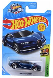 hot wheels '16 bugatti chiron - 2019 month card - blue