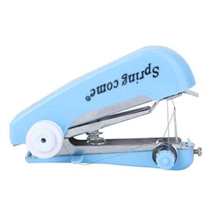besportble mini portable handheld sewing machine quick stitch tool for fabric clothing (random color) home decor accessories