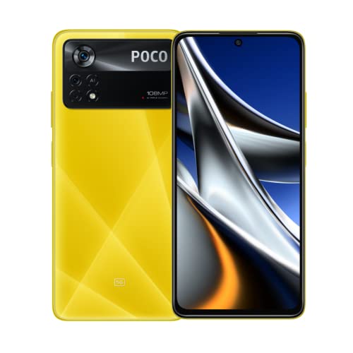 Poco X4 Pro 5G 256GB 8GB Factory Unlocked (GSM Only | No CDMA - not Compatible with Verizon/Sprint) Global Version - Poco Yellow