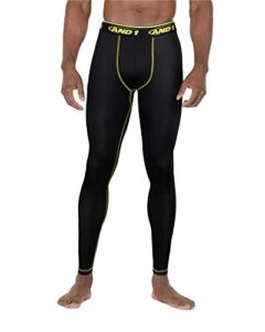 and1 men's performance leggings - athletic compression base layer tights (size: s-xl), size x-large, black