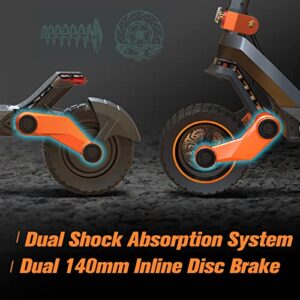 Electric Scooter, Kugookirin G3 Electric Scooter for Adults Powerful 1200W Motor Up to 31 mph, 10.5" Off Road Tires 52V/18Ah Large Capacity, Dual Brake Folding Fast e Scooter for Adult (G3/1200W/18AH)