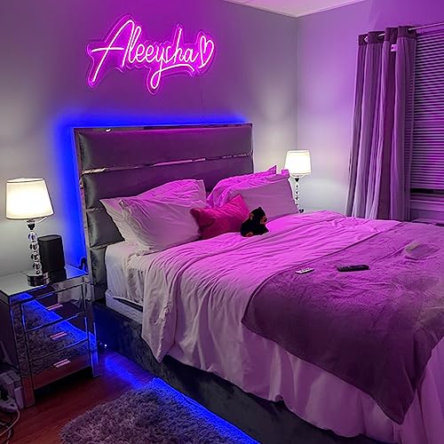 Custom Neon Signs for Wall Decor, Personalized Neon Sign Customizable LED Sign for Bedroom Wedding Birthday Party Bar Business Salon Shop Store Logo Neon Name Sign Light