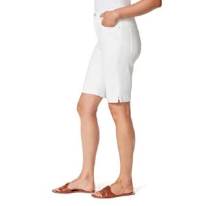 Gloria Vanderbilt Women's Amanda High Rise Bermuda Short, Vintage White, 14 Regular