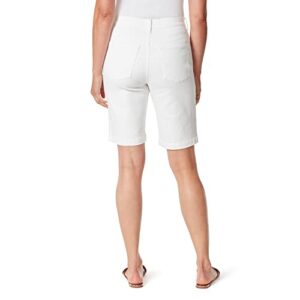 Gloria Vanderbilt Women's Amanda High Rise Bermuda Short, Vintage White, 14 Regular