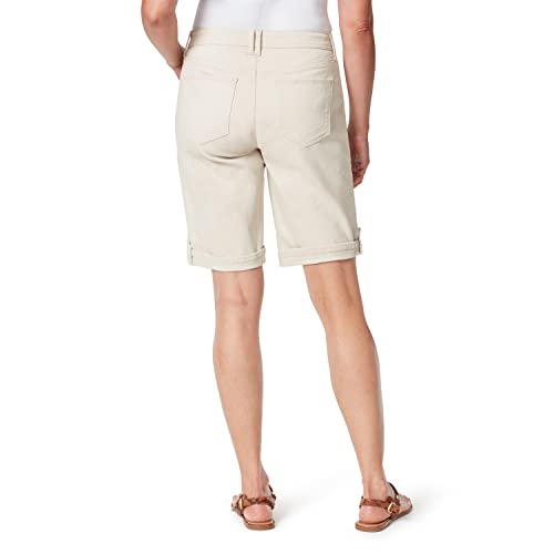 Gloria Vanderbilt Women's Utility Side Tab Bermuda Short, STONEWOOD, 12 Regular