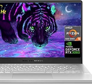 ASUS ROG Zephyrus G14 14" FHD 144Hz VR Ready Gaming Laptop 2022, AMD 8-core Ryzen 9 5900HS (Beats i9-10885H), 24GB RAM, 1TB PCIe SSD, GeForce RTX 3060 6GB, Backlit Keyboard, Win11, White + GM Mouse